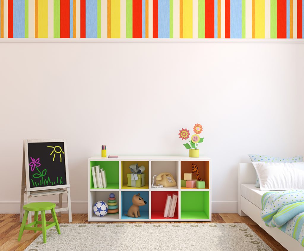 Colorful playroom interior.