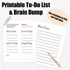 printable to-do list + brain dump