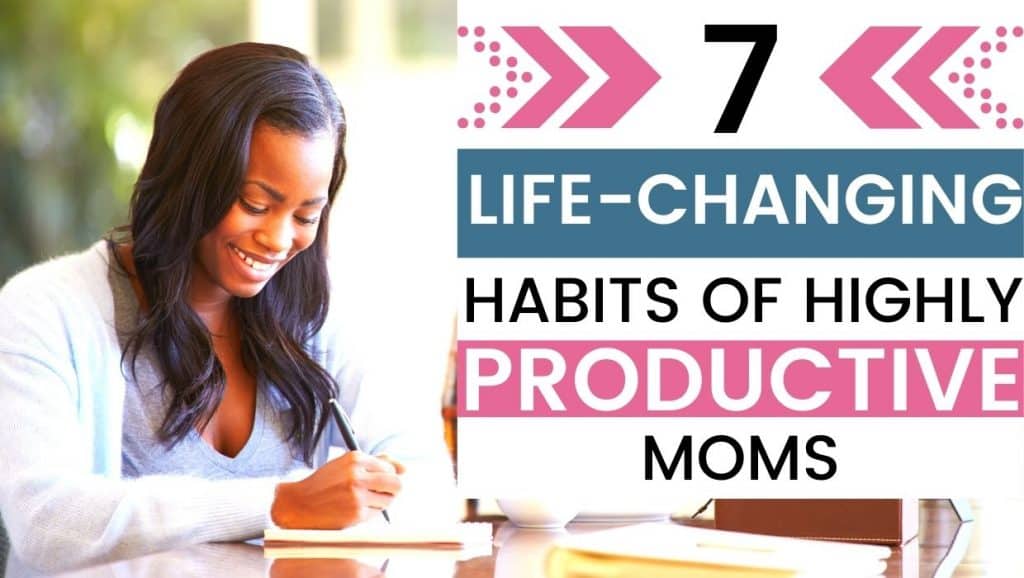 habits of highly productive moms- happy woman writing