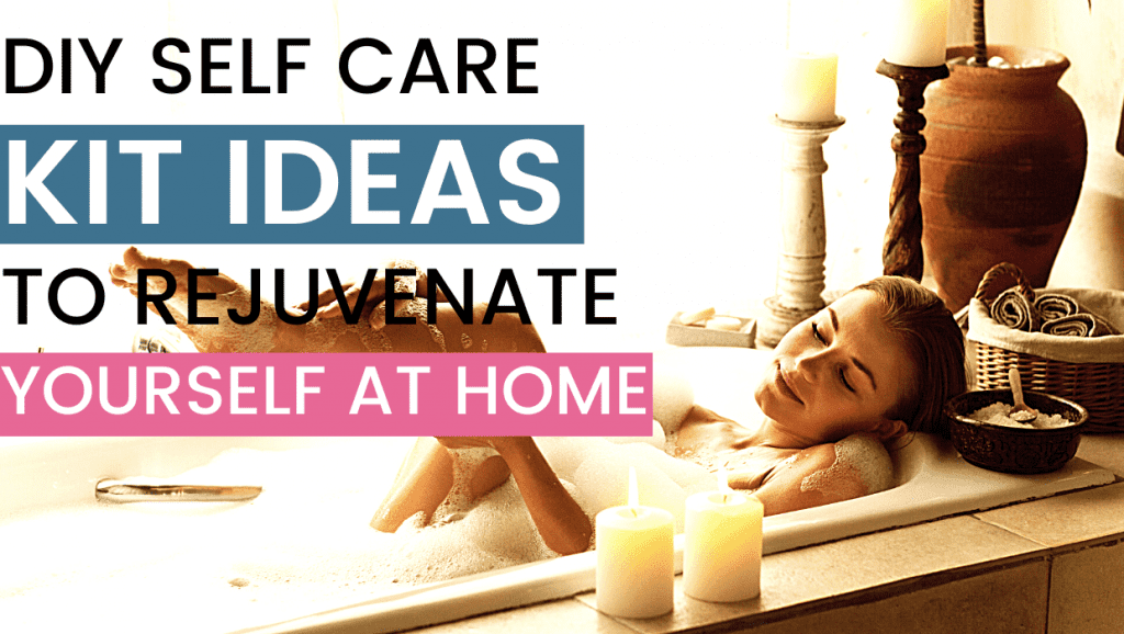 woman sitting in bathtub | diy self care kit ideas